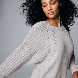 Simply Vera Vera Wang Braided Cable Dolman Sweater - Size Small